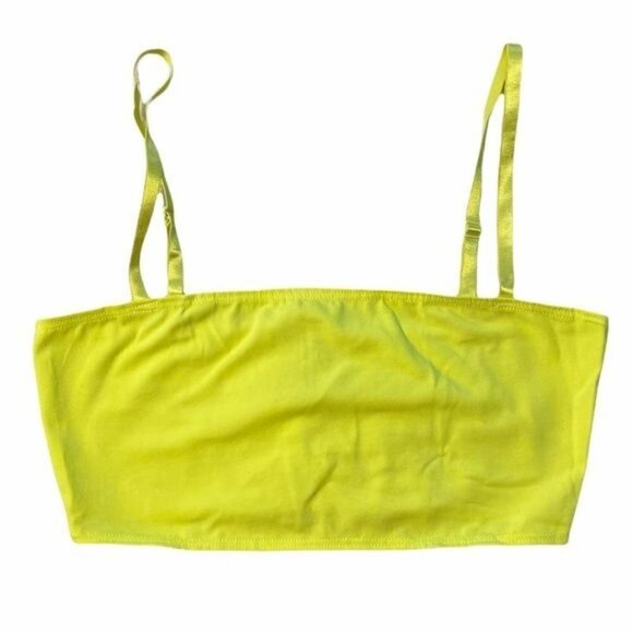 NEW American Apparel Crop Yellow Tank/Bralette - Picture 1 of 5